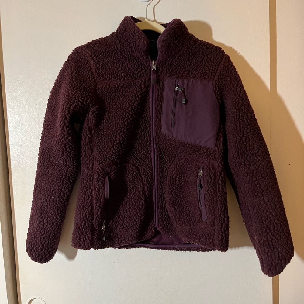 Women’s Eddie Bauer Purple Chilali Fleece Full Zip Jacket Size XS